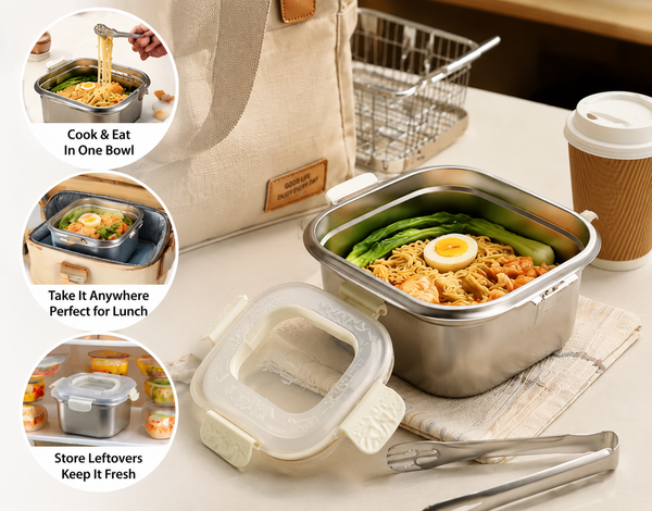 4-in-1 Stainless Steel Cooking Pot Set